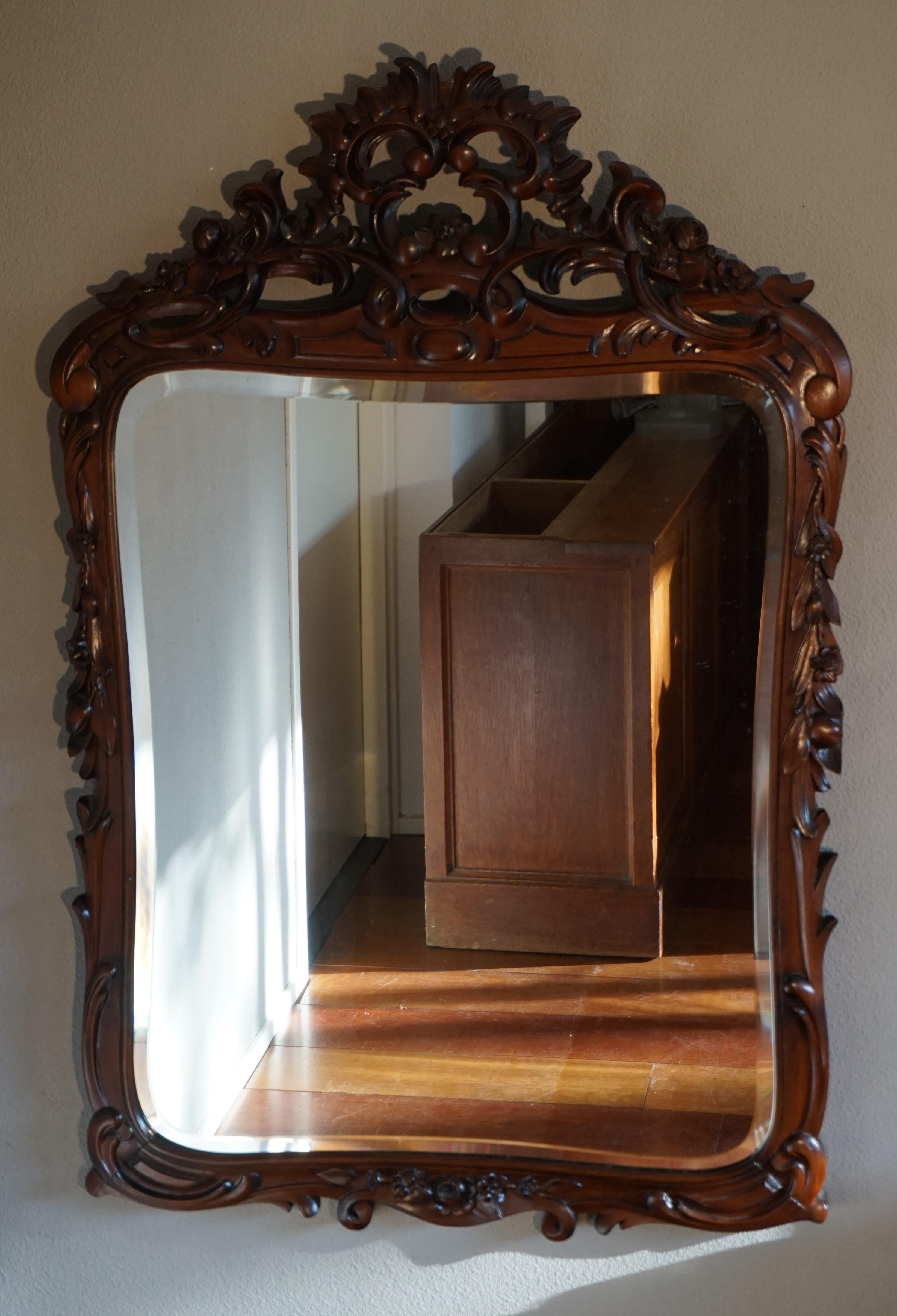 hand carved mirror