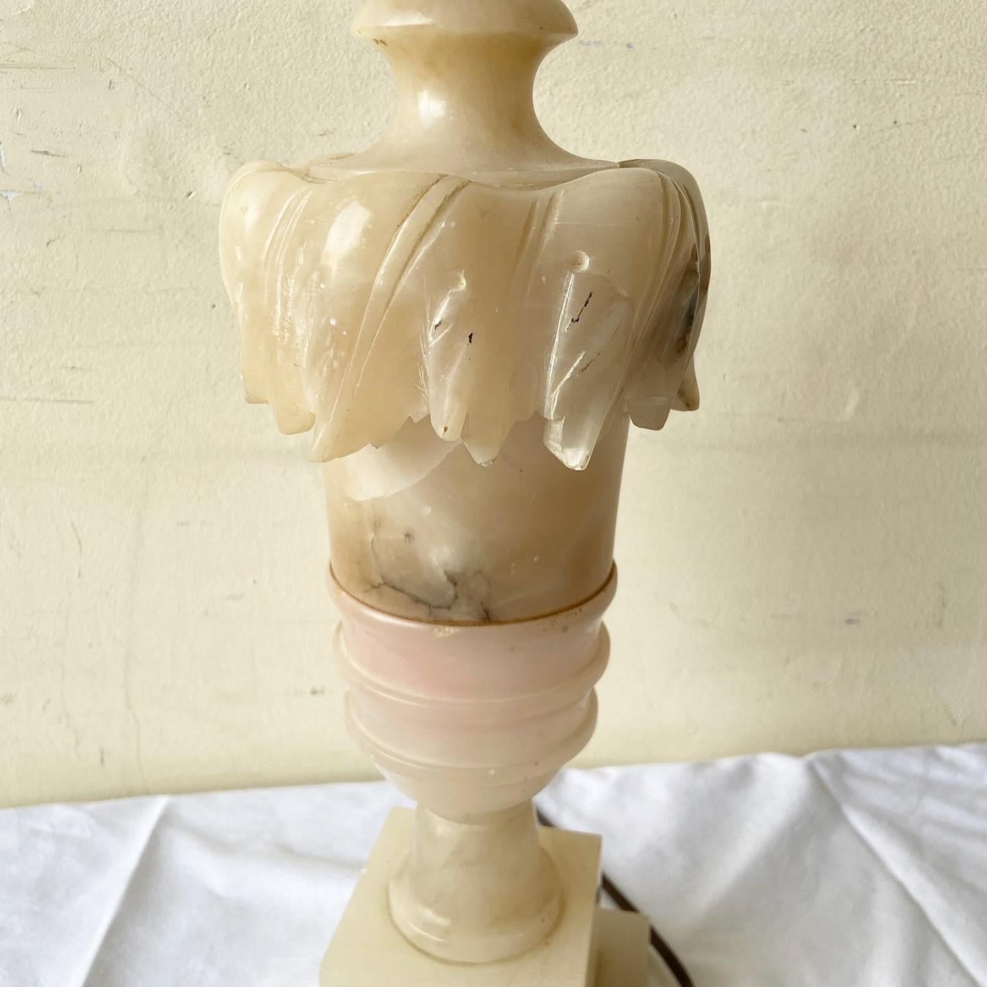 antique alabaster table lamp