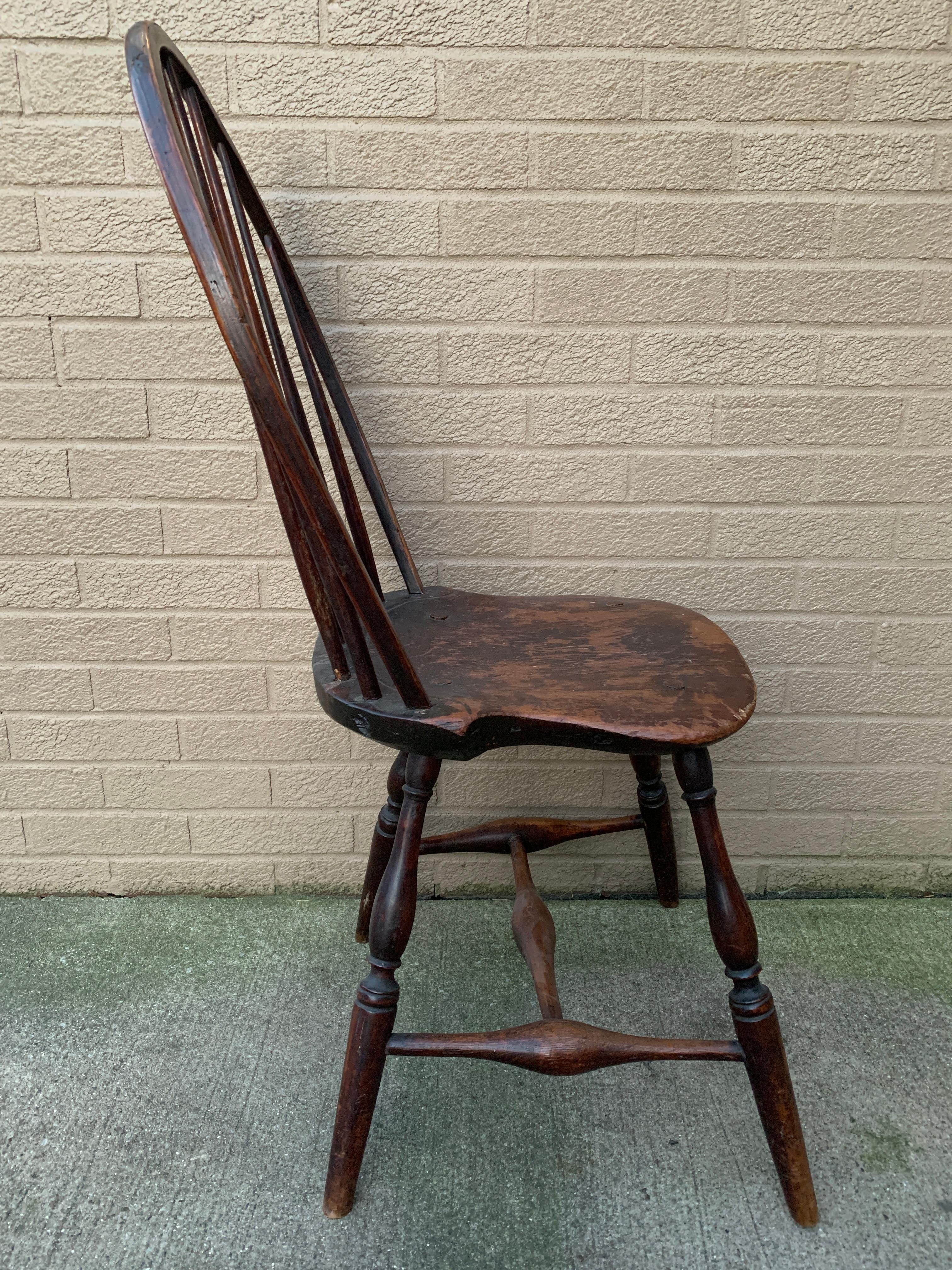 Ancienne chaise américaine Windsor sculptée à la main, vers 1790 en vente 10