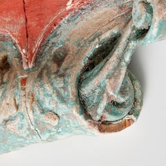 Antique Hand Carved and Painted Wood Coat of Arms Plaque Wadham College, Oxford