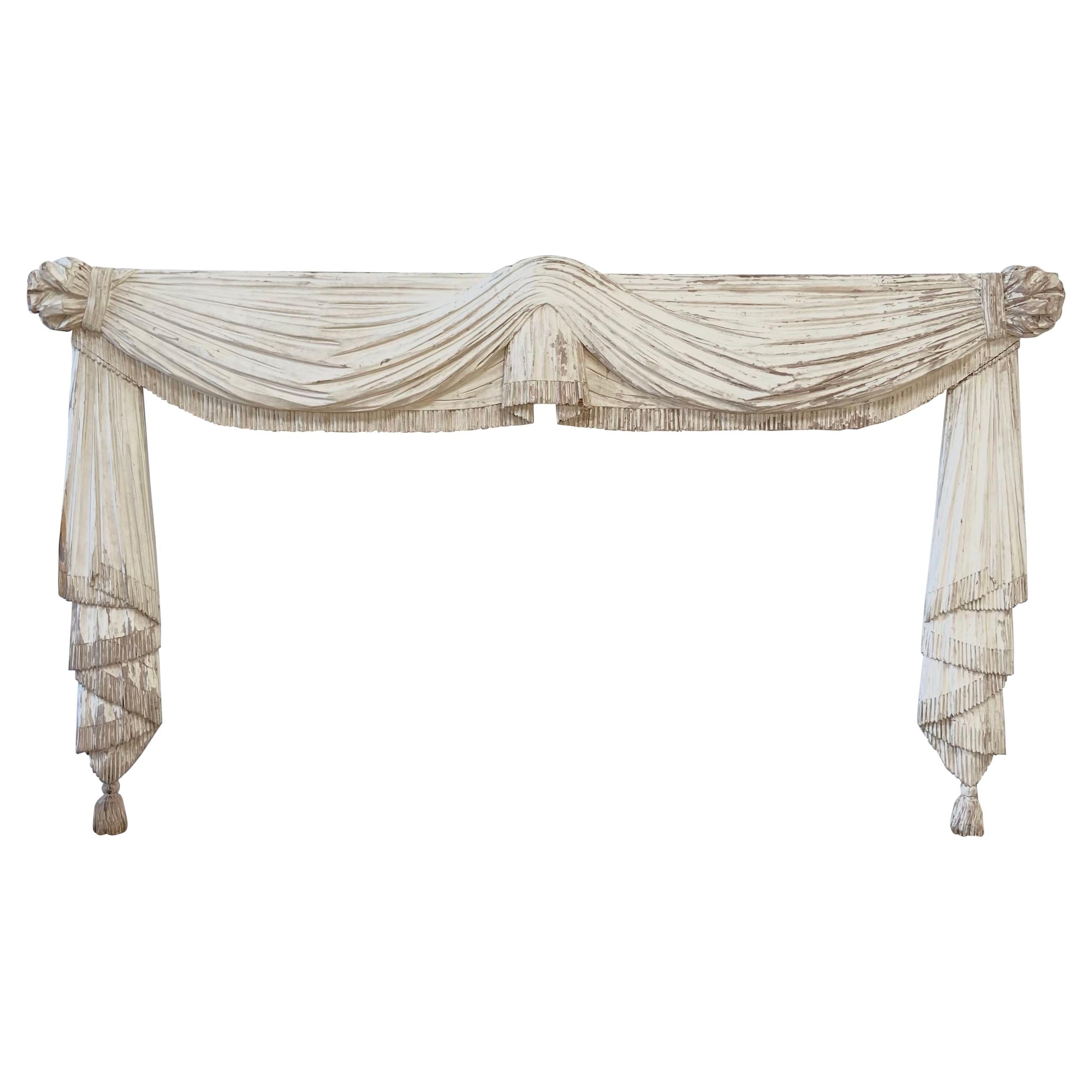 Antique Hand Carved Architectural Header or Canopy