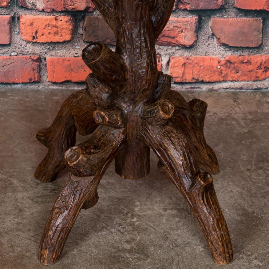 Antique Hand Carved Black Forest Plant Stand 1
