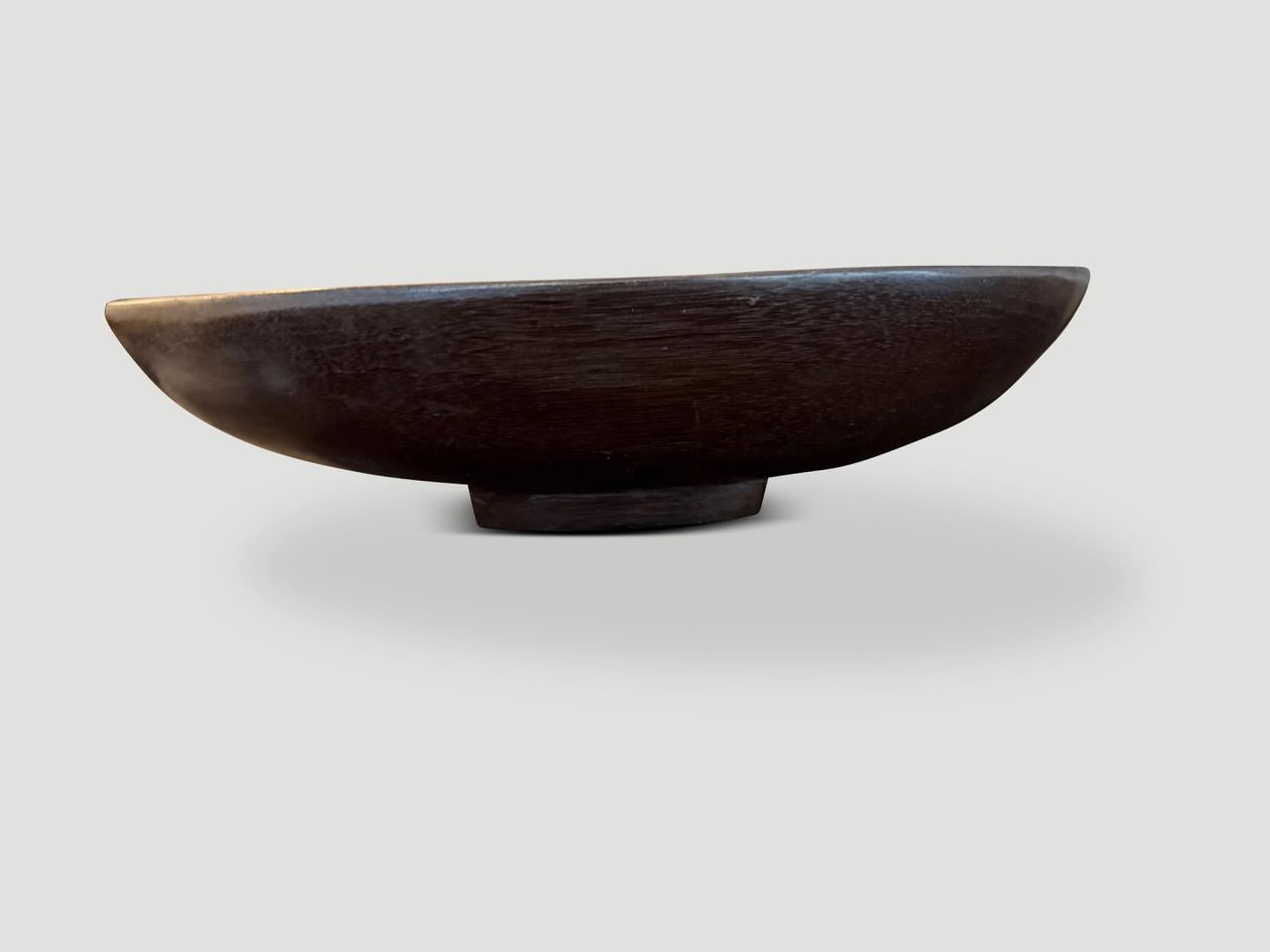 Minimalist Antique Hand Carved Bowl For Sale