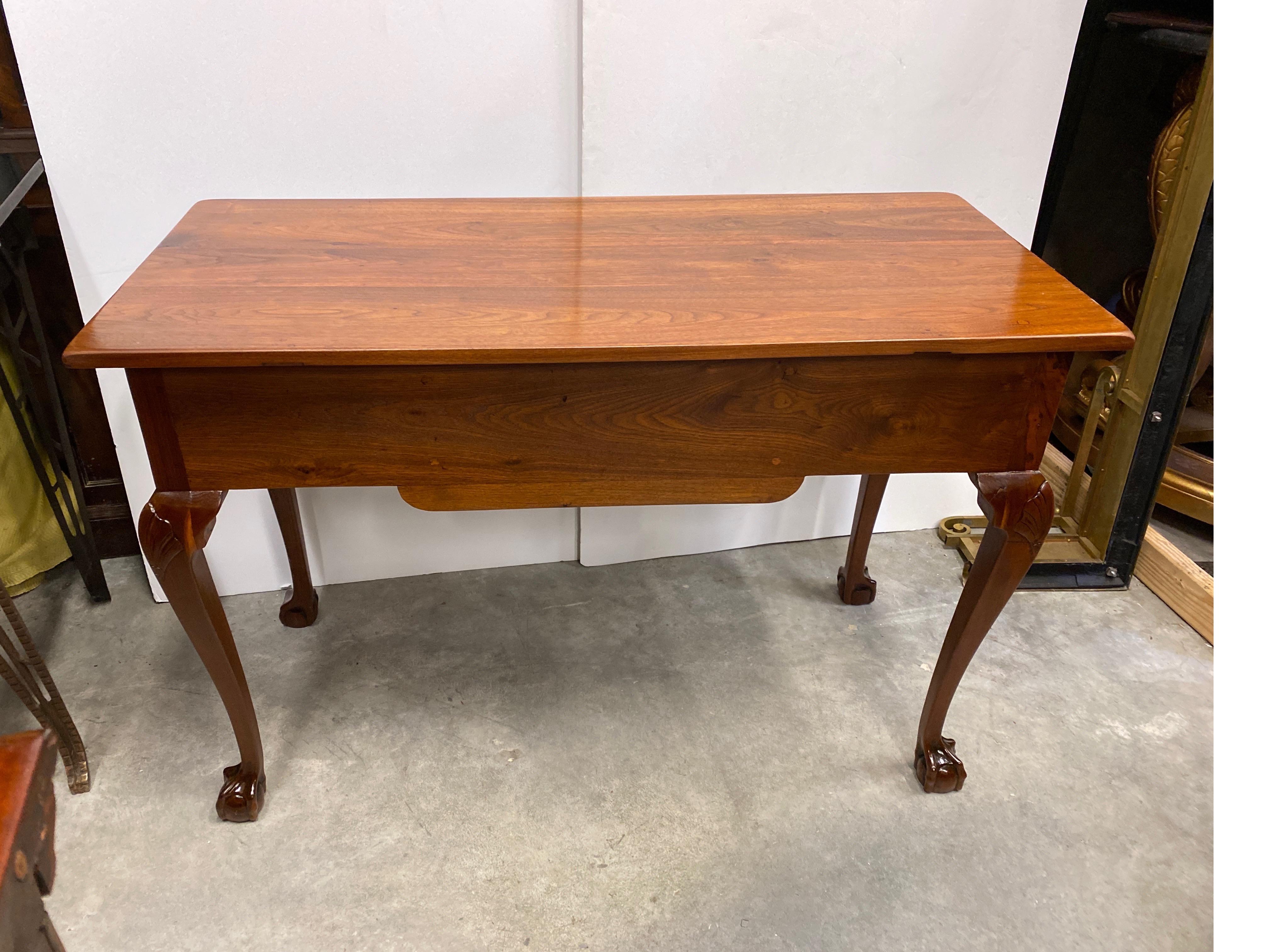 Antique Hand Carved Chippendale Style Lowboy, Circa 1820 For Sale 4