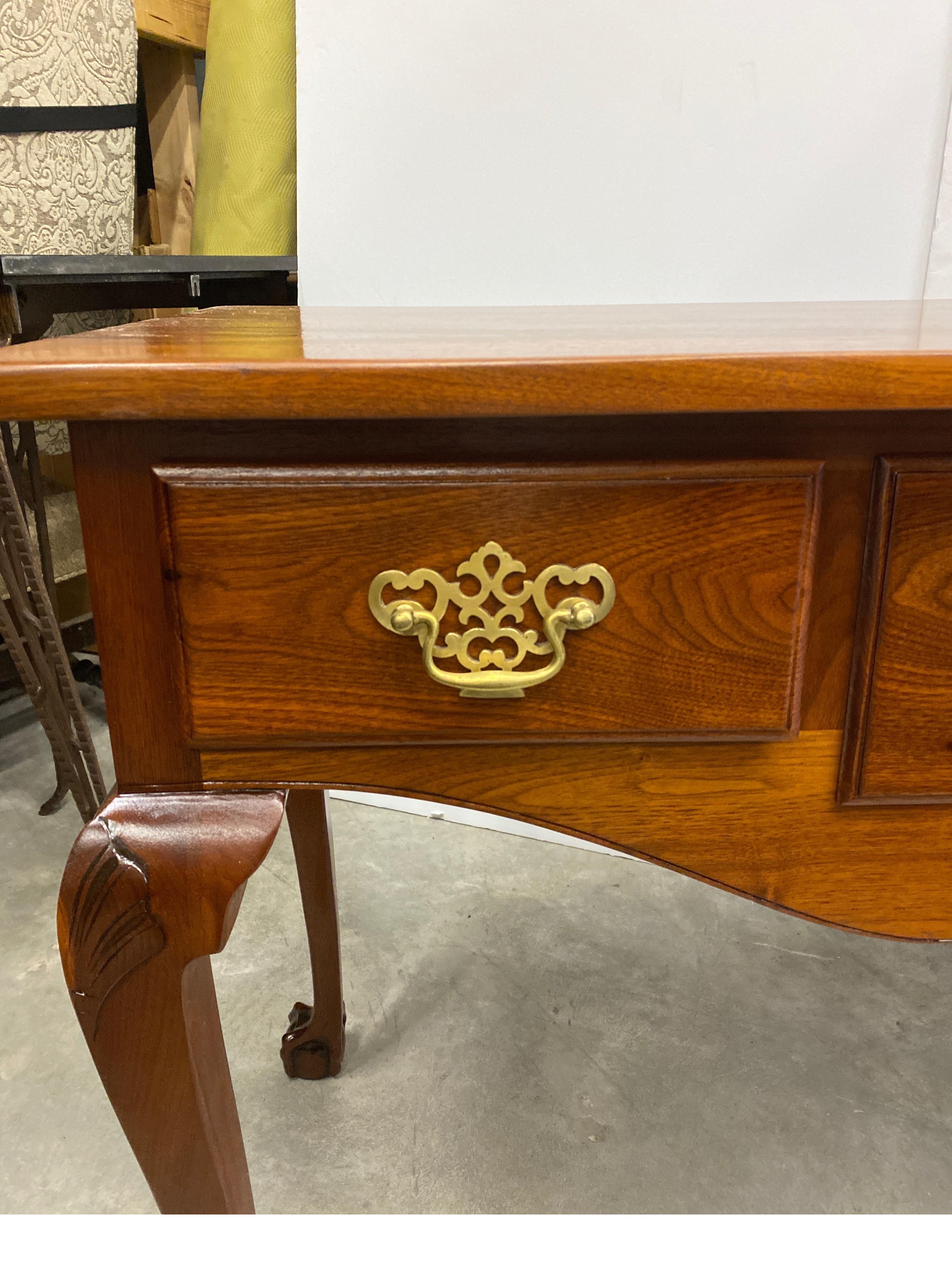 American Antique Hand Carved Chippendale Style Lowboy, Circa 1820 For Sale