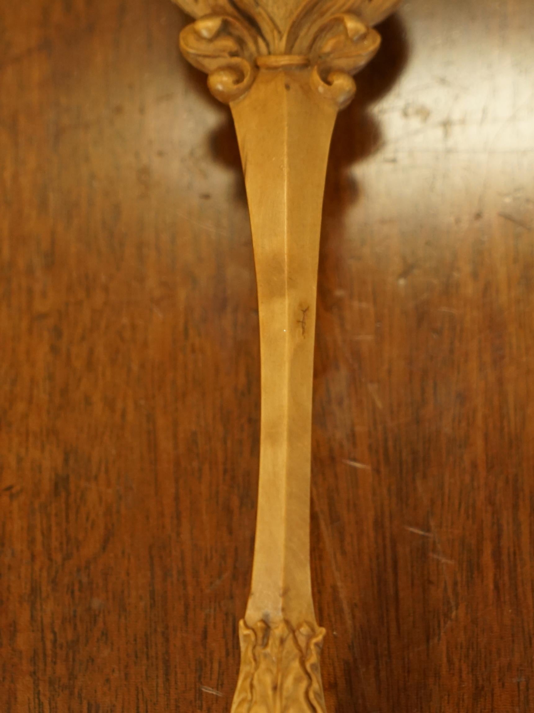 Early 20th Century ANTIQUE HAND CARVED CIRCA 1900 ROYAL ALBERT HALL RETIREMENT GiFT FORK & SPOON