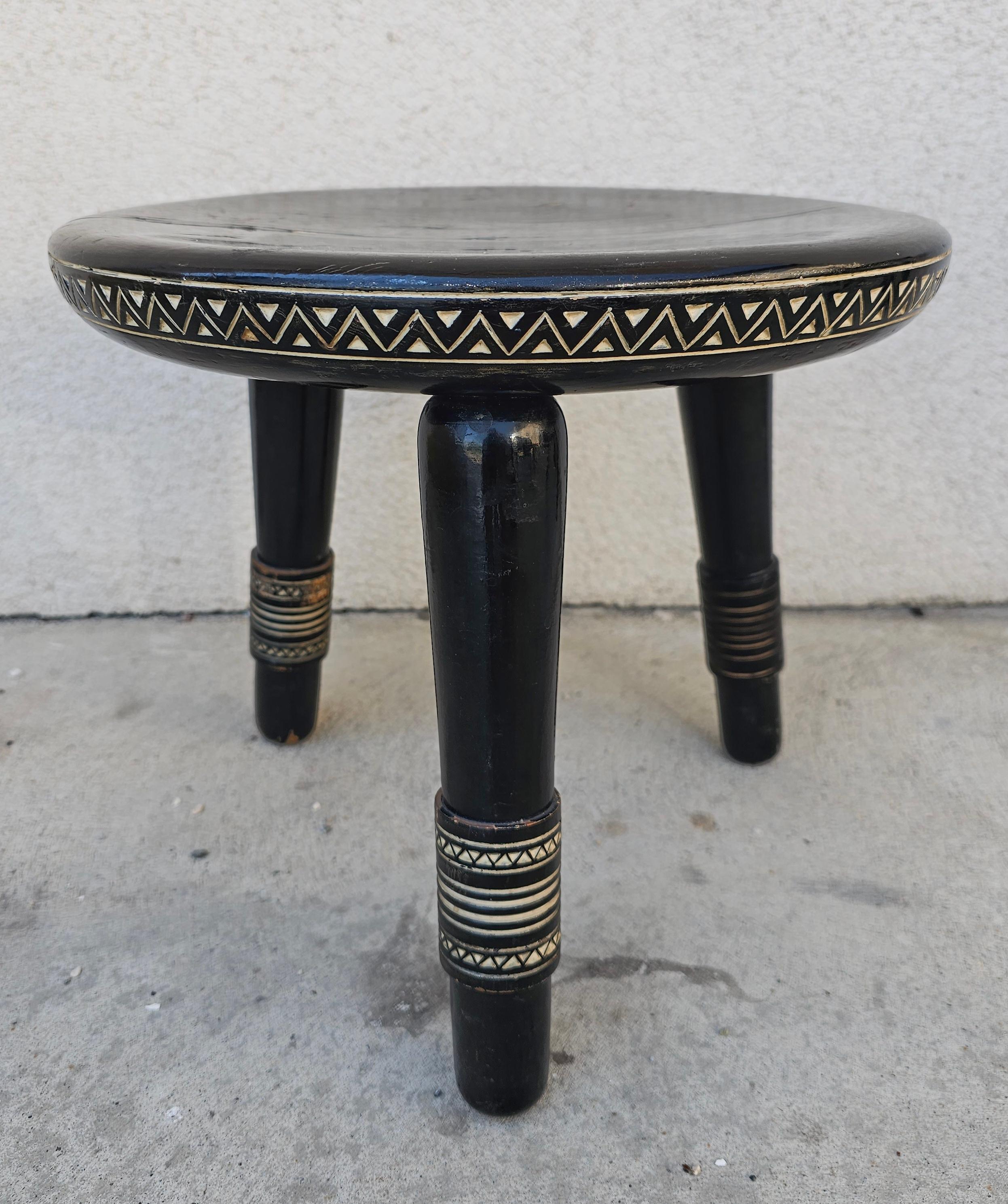Oak Antique Hand Carved Coffee Table with 6 Stools by Ettore Zacchari, Italy, 1900s For Sale