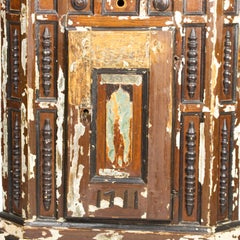 Antique Hand Carved Corner Cabinet 1711