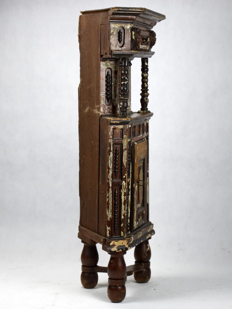 Antique Hand Carved Corner Cabinet 1711 For Sale at 1stdibs