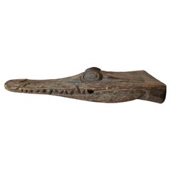 Used Hand Carved Crocodile Head Canoe Prow