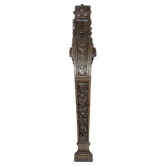 Antikes handgeschnitztes dekoratives Element mit Drachen, Deutschland ca. 1890