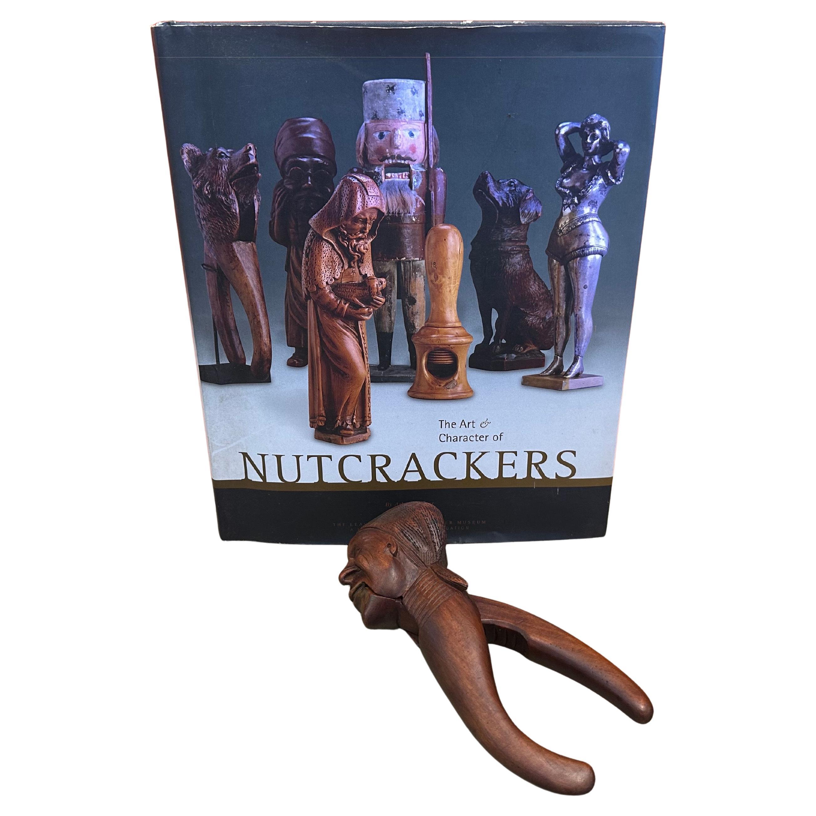 Antique Hand Carved Early 20th Century Black Forest Nutcracker With Book For Sale 7