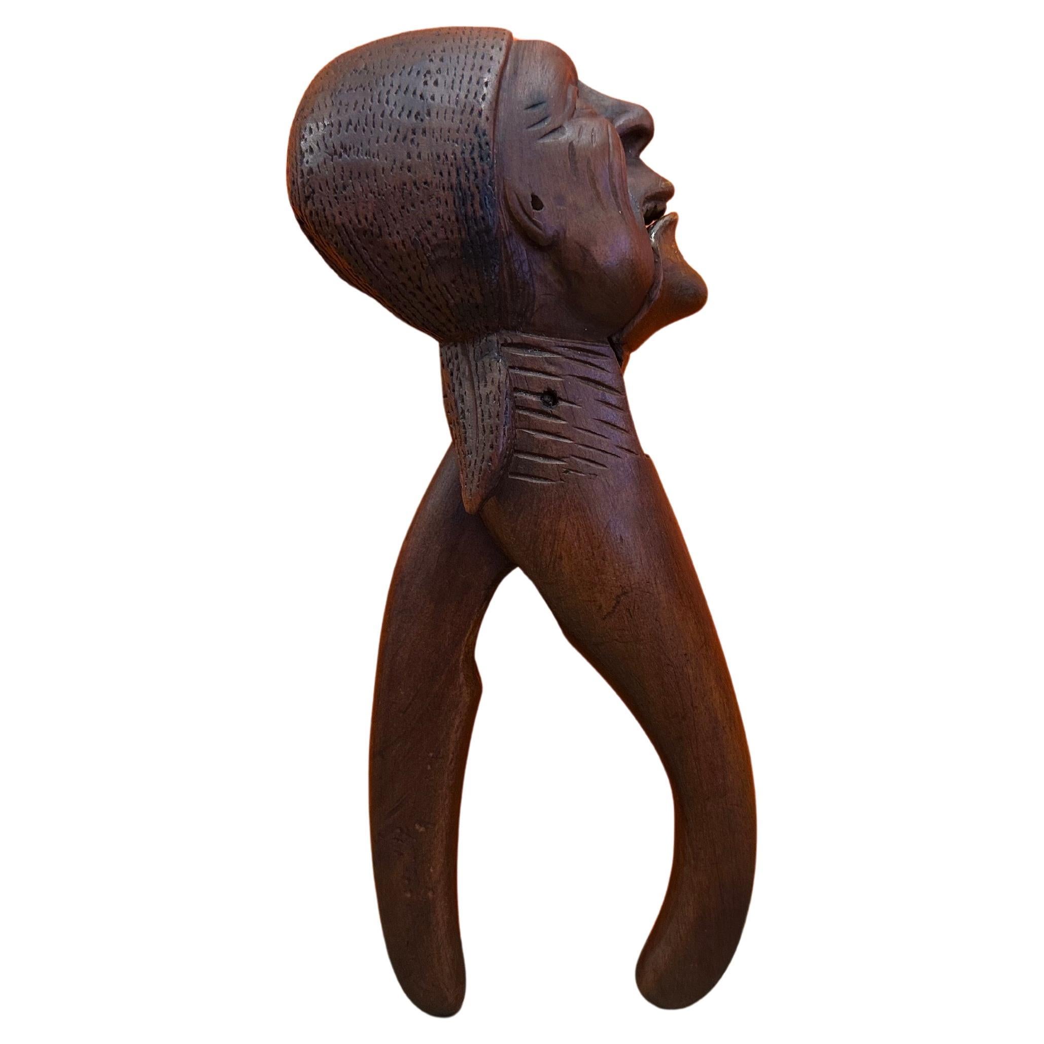 Antique Hand Carved Early 20th Century Black Forest Nutcracker With Book In Good Condition For Sale In San Diego, CA