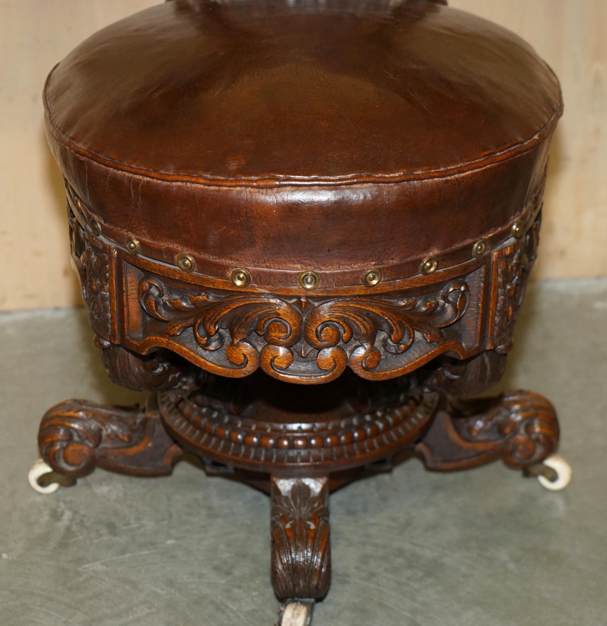 Late 19th Century ANTIQUE HAND CARVED ENGLISH 1880 VICTORiAN COCK FIGHTING METAMORPHIC ARMCHAIR For Sale