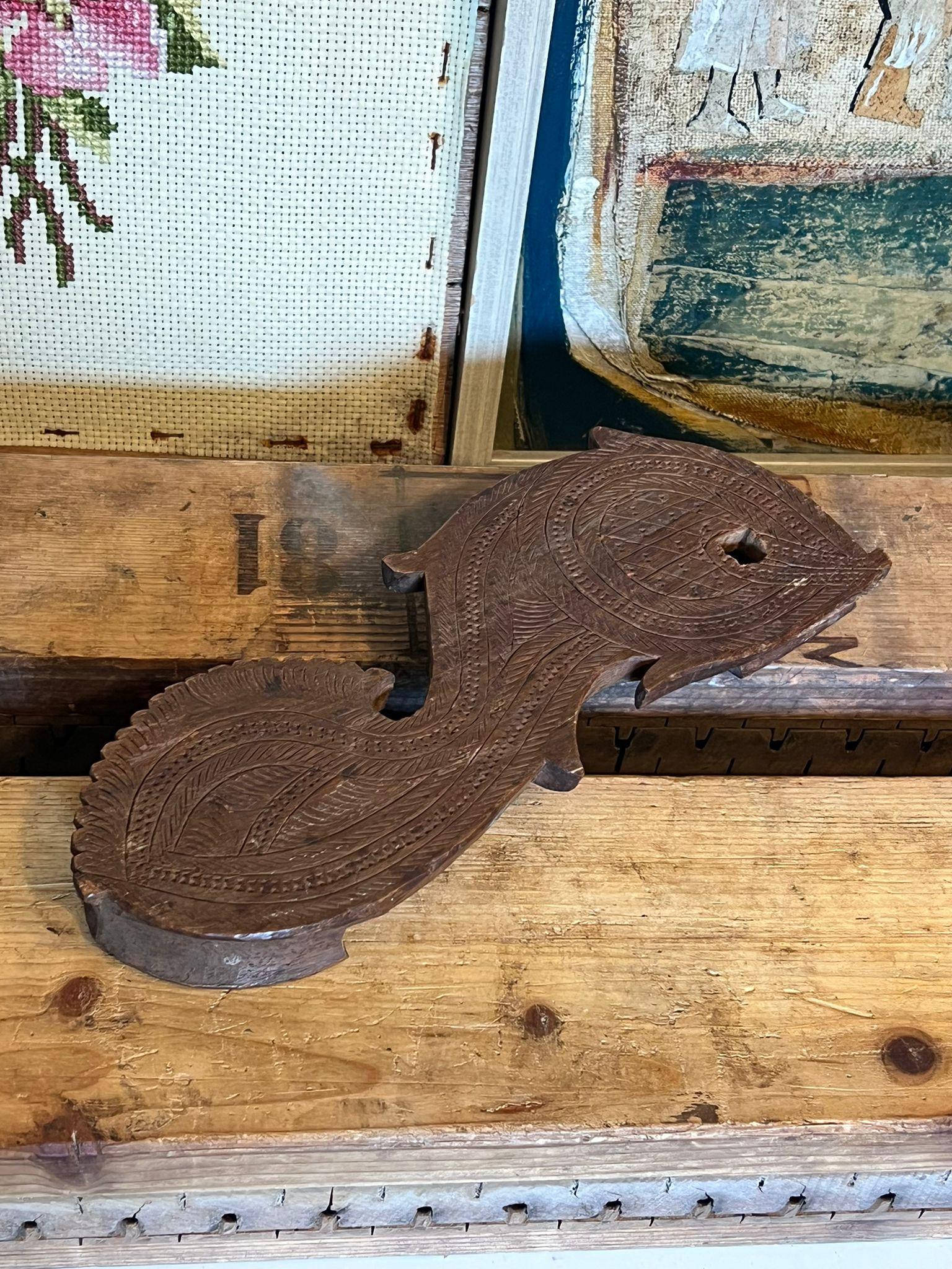 Wood Antique Hand Carved Engraved Unique Architectural Salvage For Sale