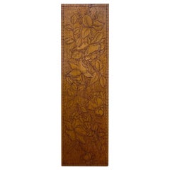 Antique Hand-Carved Floral Wooden Wall Panel with Rose Motif