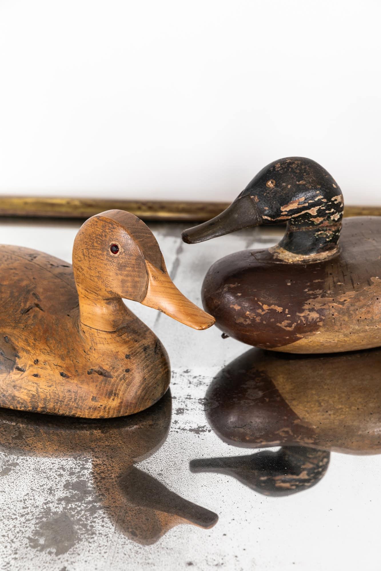 

Deux appeaux de canard anciens séparés. C.C.

Magnifiquement sculpté à la main et très charmant. L'un est en bois massif avec une belle chaleur, l'autre est sculpté et peint pour imiter un colvert mâle.

Le prix est fixé par paire.
