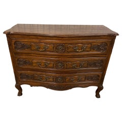 Antique Hand Carved French Country Dresser