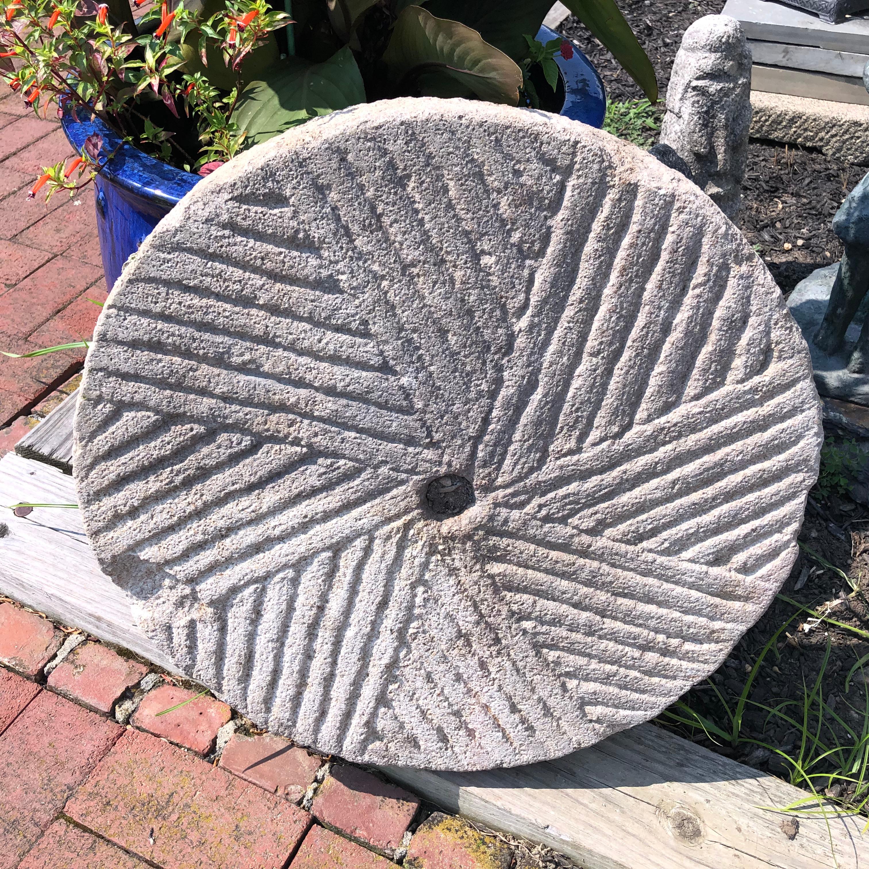 mill stones for gardens