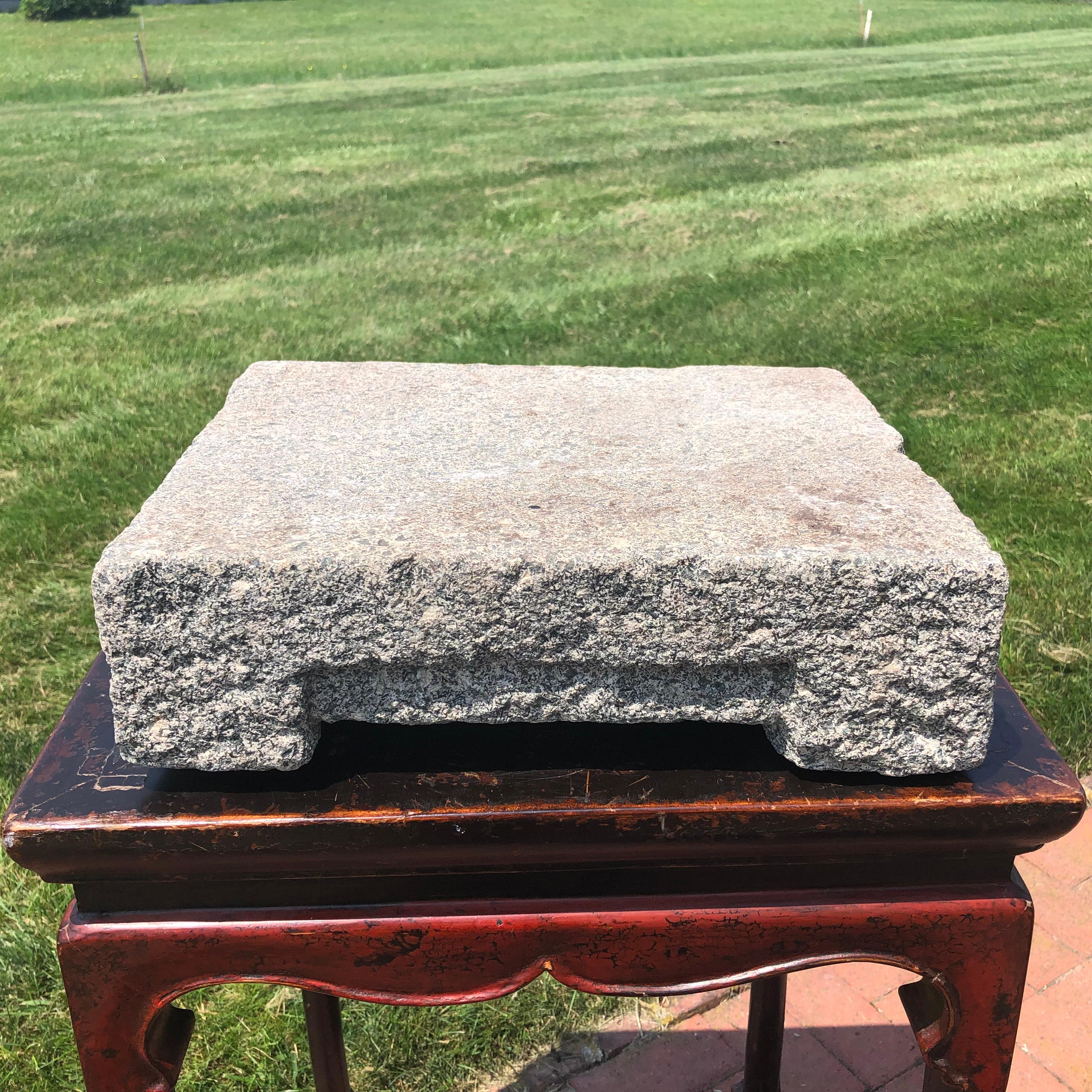 Antique Hand-Carved Garden Stone, 19th Century 5
