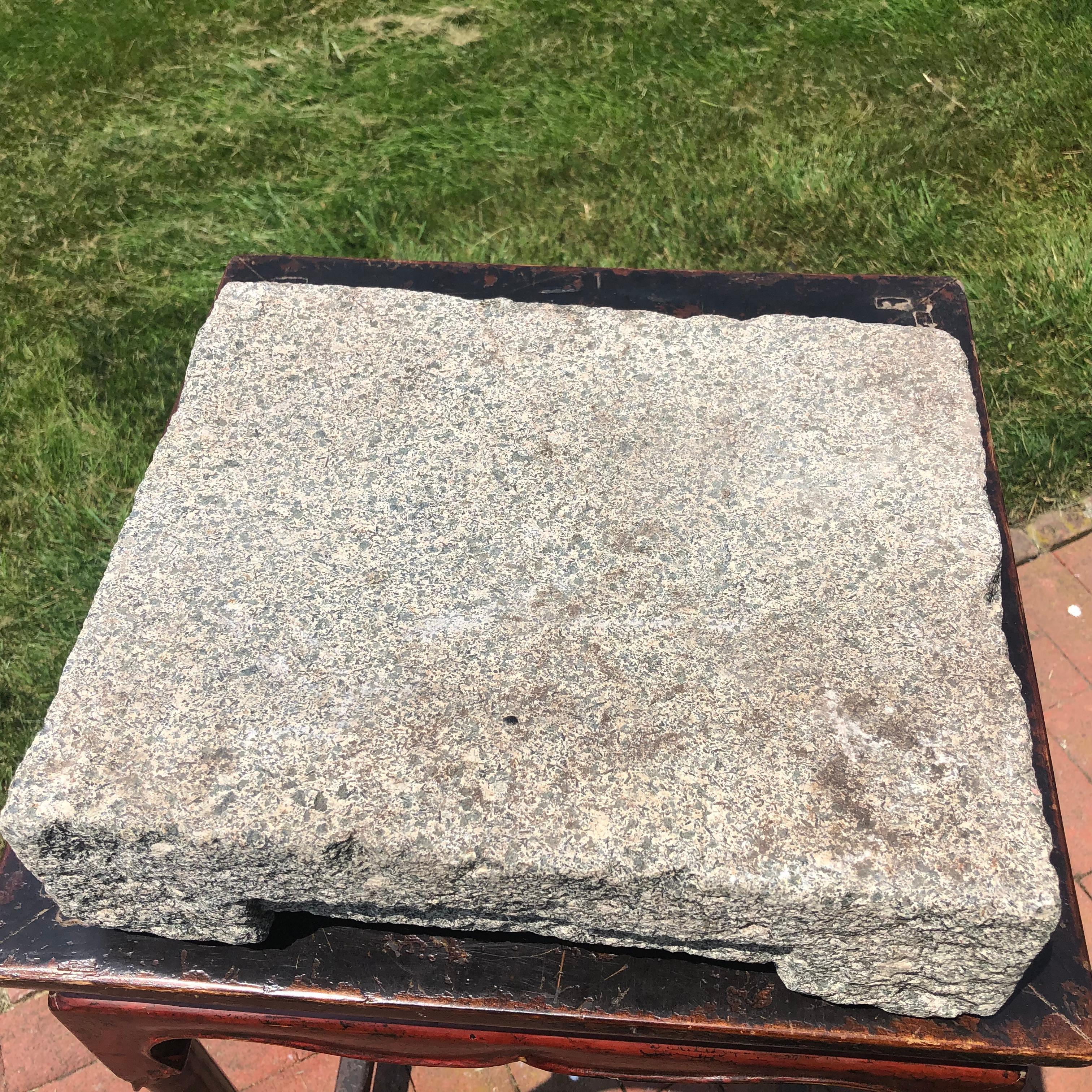 Antique Hand-Carved Garden Stone, 19th Century In Good Condition In South Burlington, VT