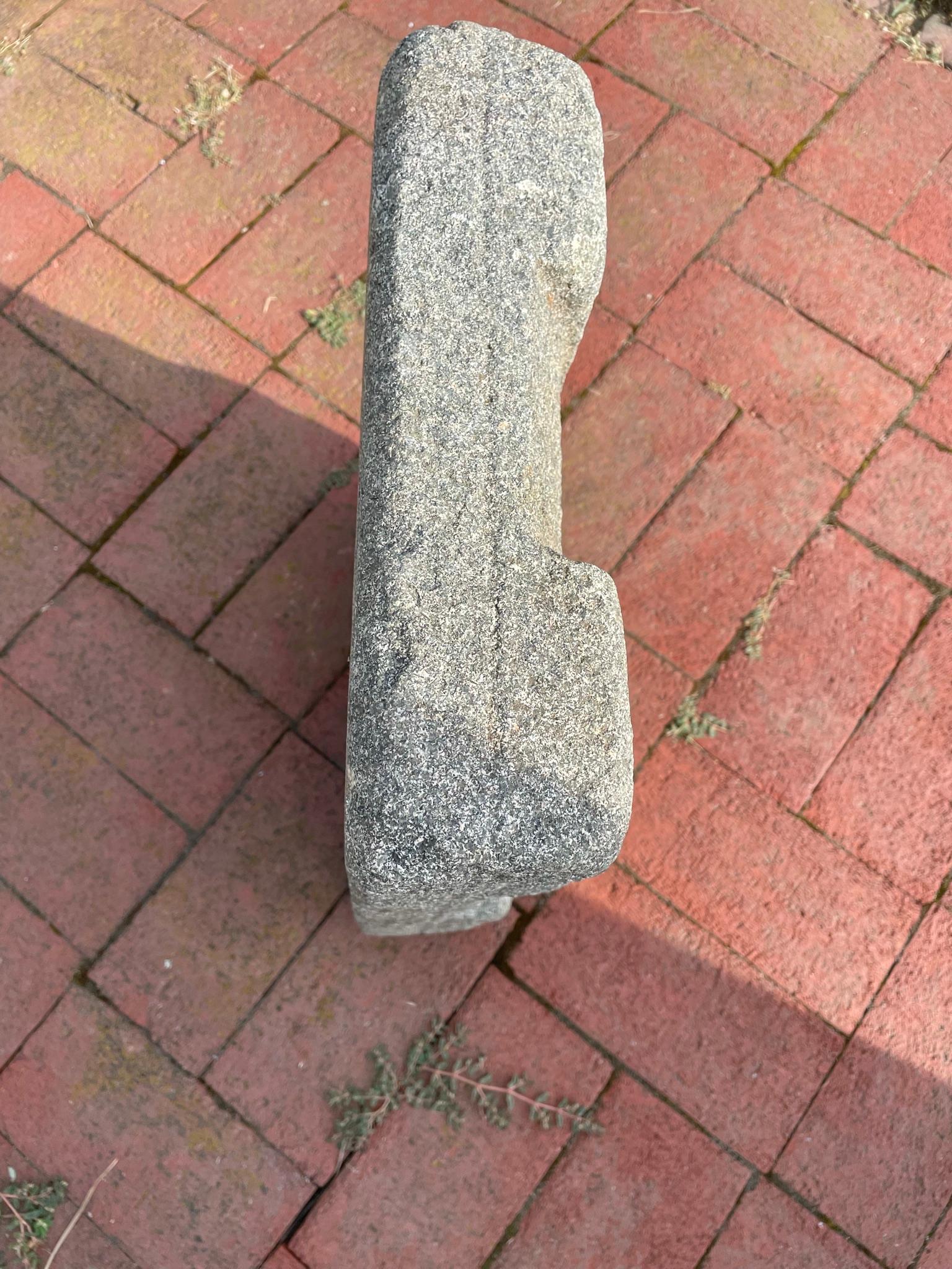 Antique Hand-Carved Garden Stone, 19th Century In Good Condition In South Burlington, VT