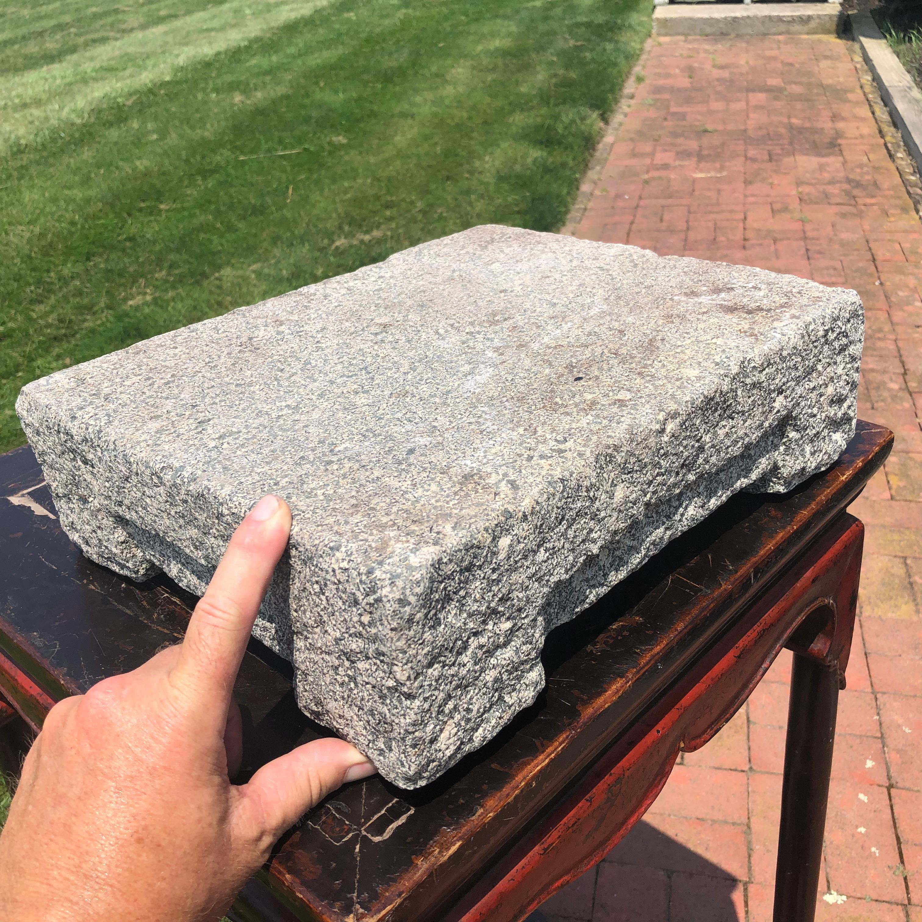 Limestone Antique Hand-Carved Garden Stone, 19th Century