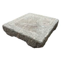Antique Hand-Carved Garden Stone, 19th Century