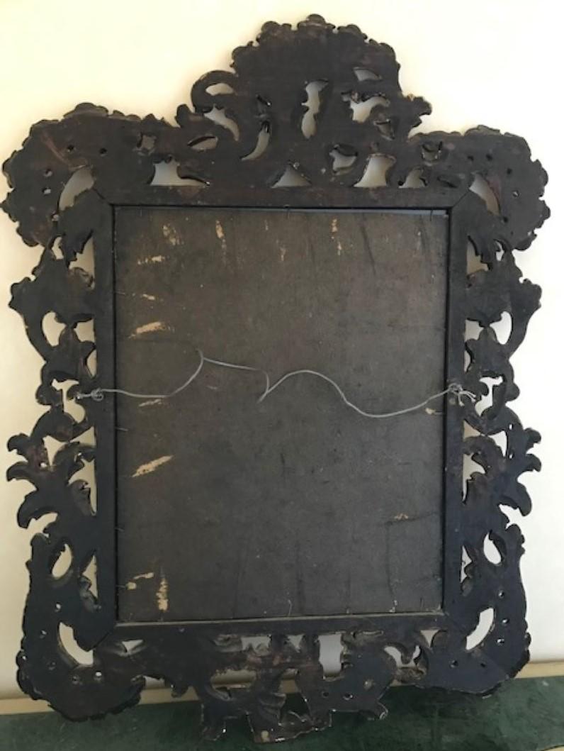 Antique Hand Carved Gilt Baroque Mirror Signed Gallo For Sale 4