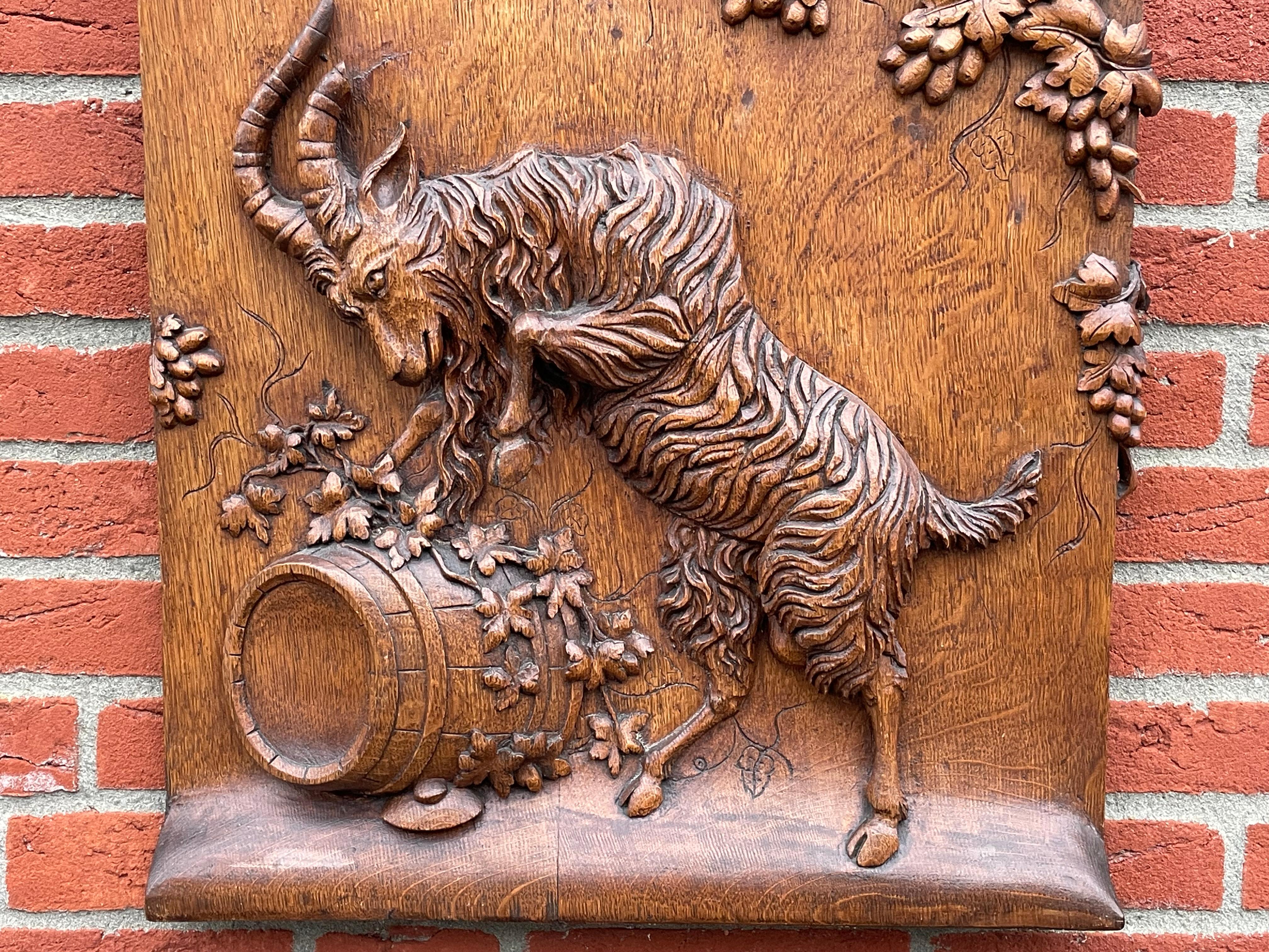 Antica scultura di capra intagliata a mano Simbolo di Bacco/Dioniso, dio del vino 5