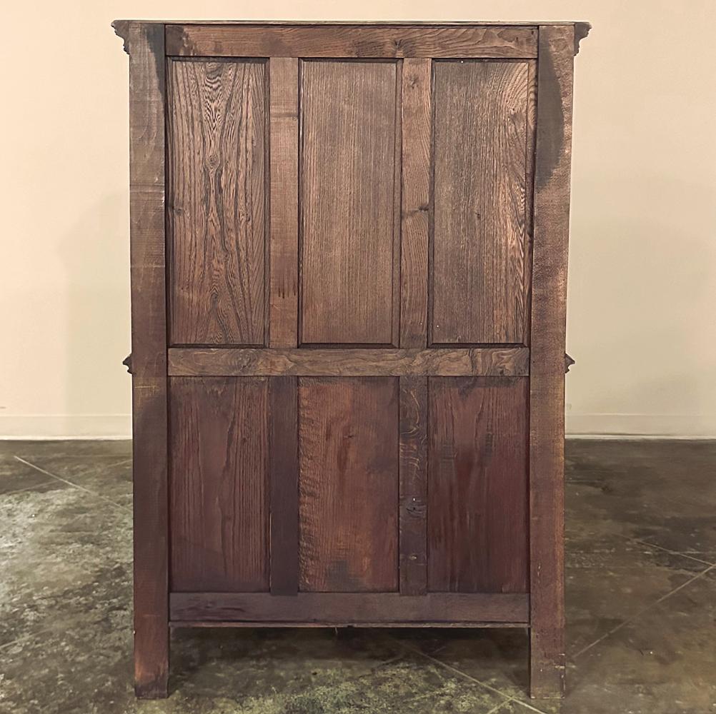 Antique Hand-Carved Gothic Revival Raised Cabinet For Sale 9