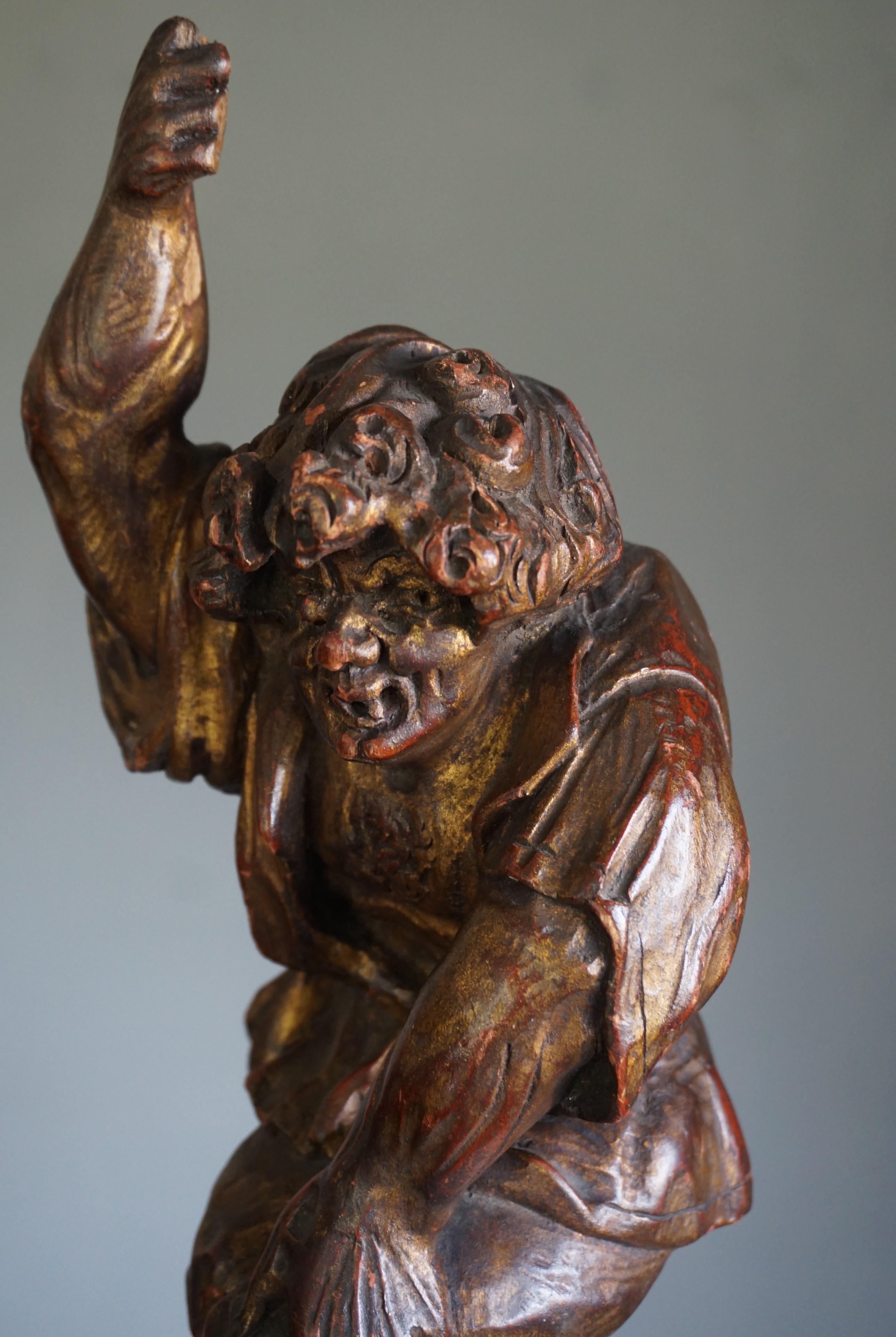 Antique Hand-Carved Gothic Style Quasimodo / Hunchback of Notre Dame Sculpture 4