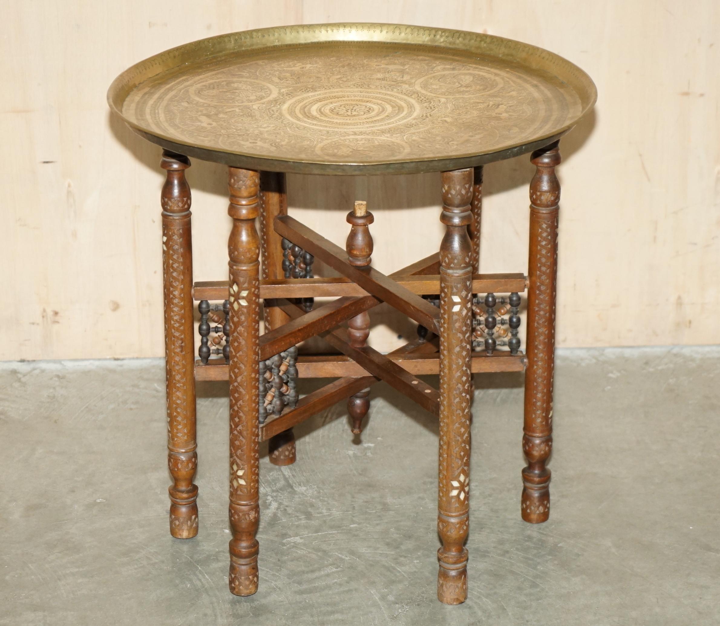Royal House Antiques

Royal House Antiques is delighted to offer for sale this ornately hand carved Moroccan brass tray table retailed through Liberty's in the 1880-1900's with Zodiac style Leo etchings 

Please note the delivery fee listed is just
