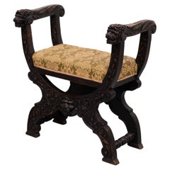 Antique Hand carved Lions stool  Holland
