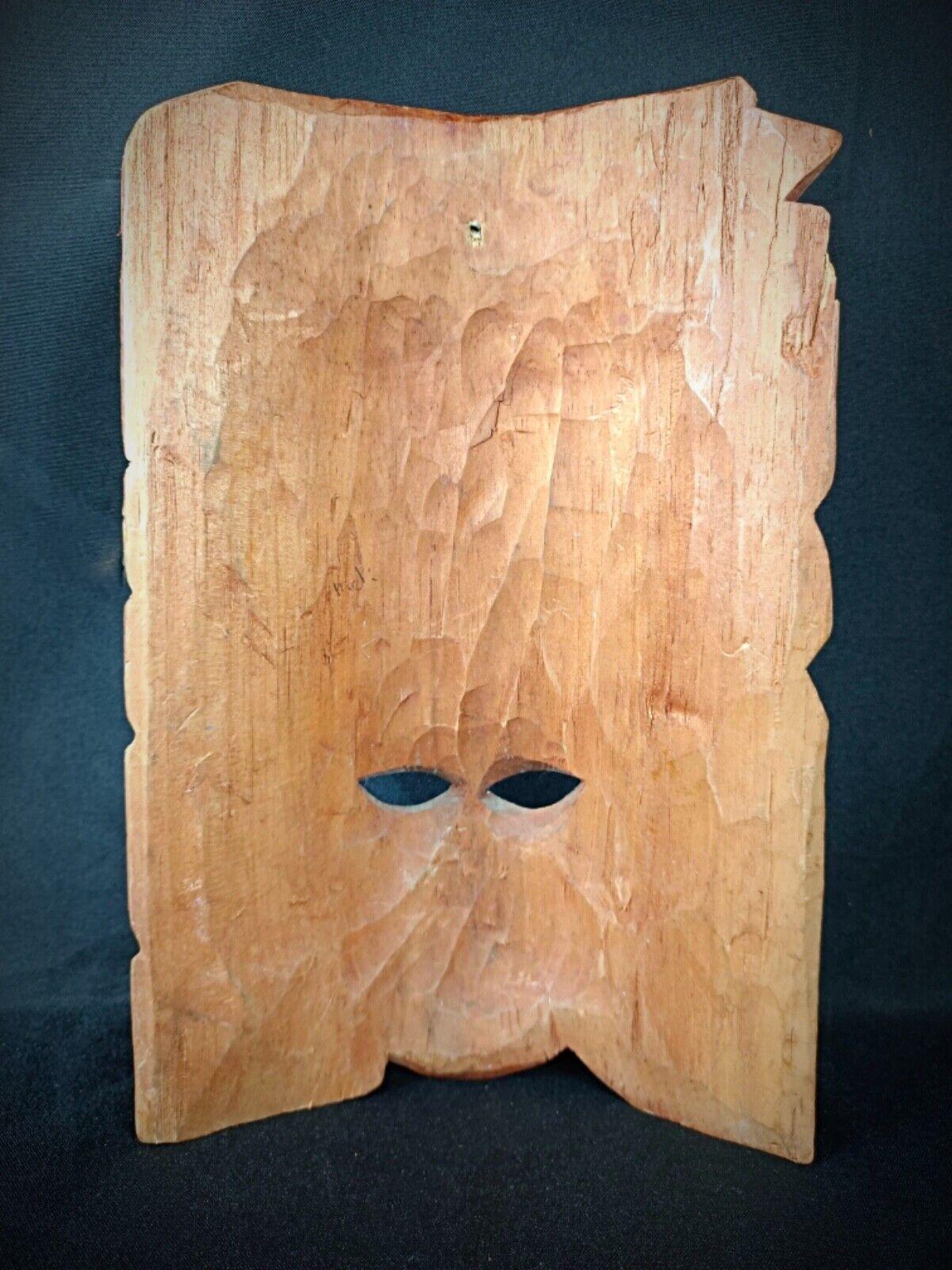 Antique Hand-Carved Maya Wooden Mask - Indigenous American Art, 2Y119 For Sale 3