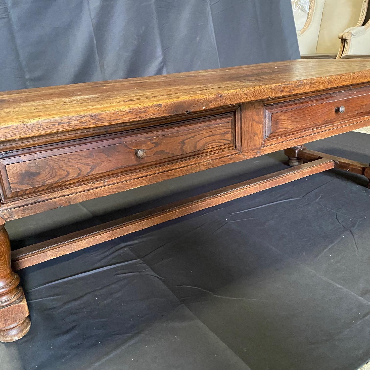 French Provincial Antique Hand Carved Oak Coffee Table from Provence  For Sale