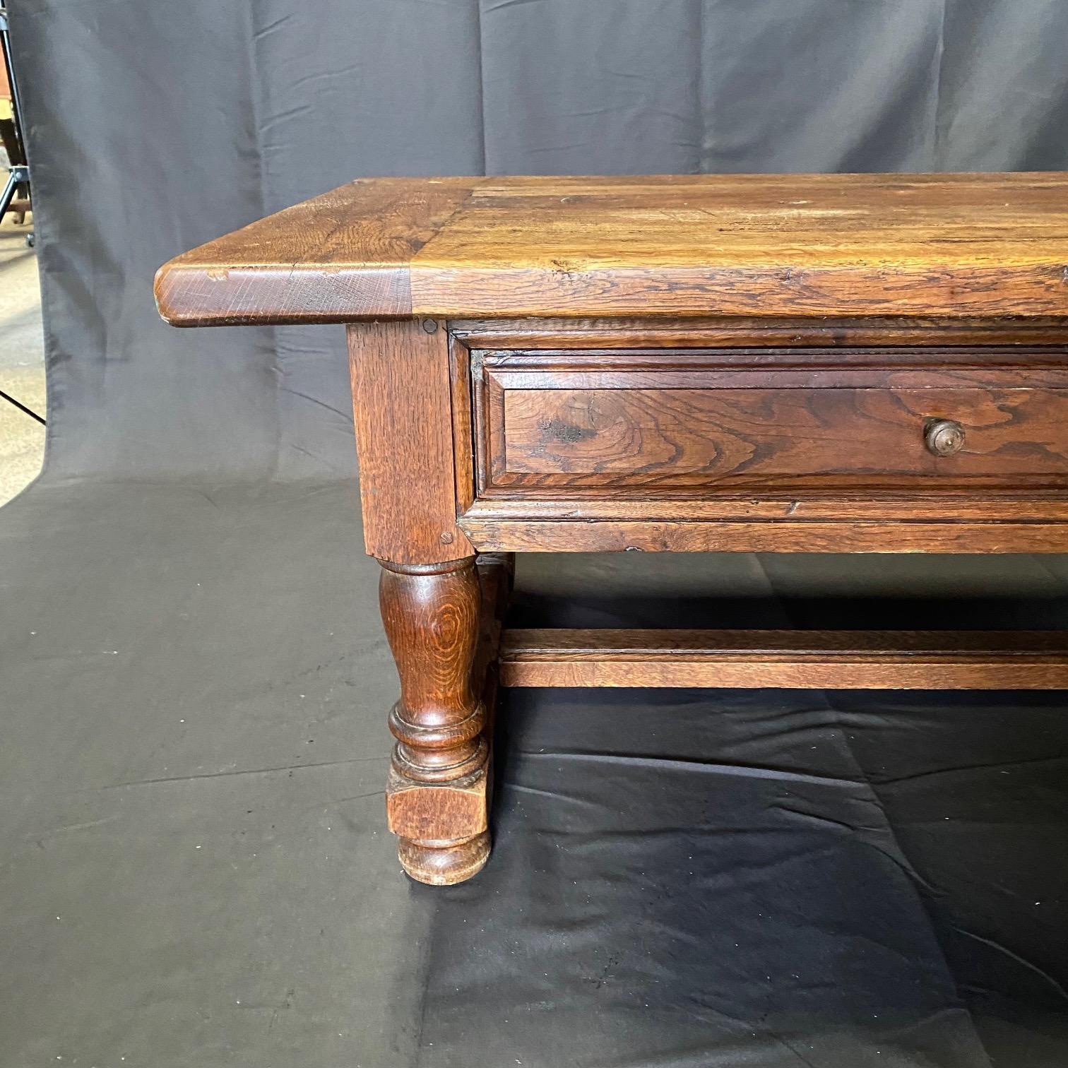 Antique Hand Carved Oak Coffee Table from Provence  For Sale 2