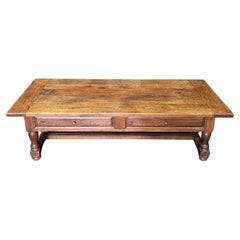 Used Hand Carved Oak Coffee Table from Provence 