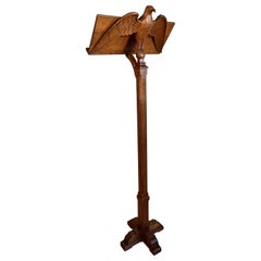 Antike Hand geschnitzt Oak Eagle Skulptur Church Bible Stand oder Saint John Lectern