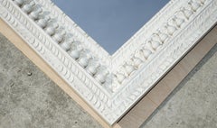 ANTIQUE HAND CARVED & PAiNTED BURMESE LIBERTY'S LONDON STYLE OVERMANTLE MIRROR