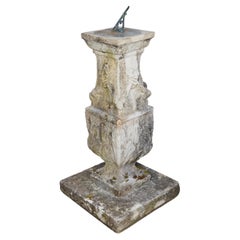 Antico parapetto in pietra di Portland e ottone scolpito a mano