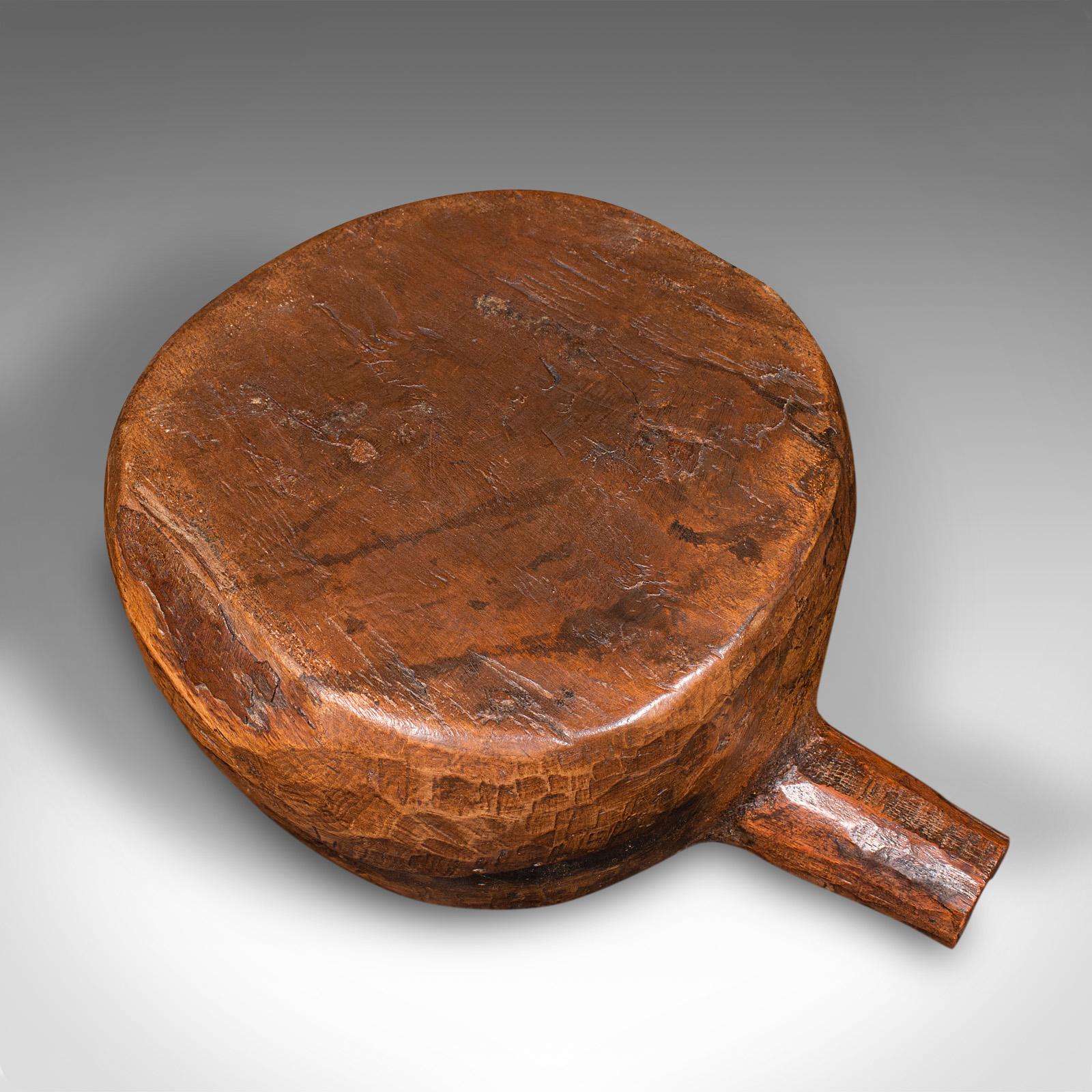 Antique Hand Carved Pouring Dish, Indian, Hardwood, Serving Pot, Victorian, 1850 For Sale 2