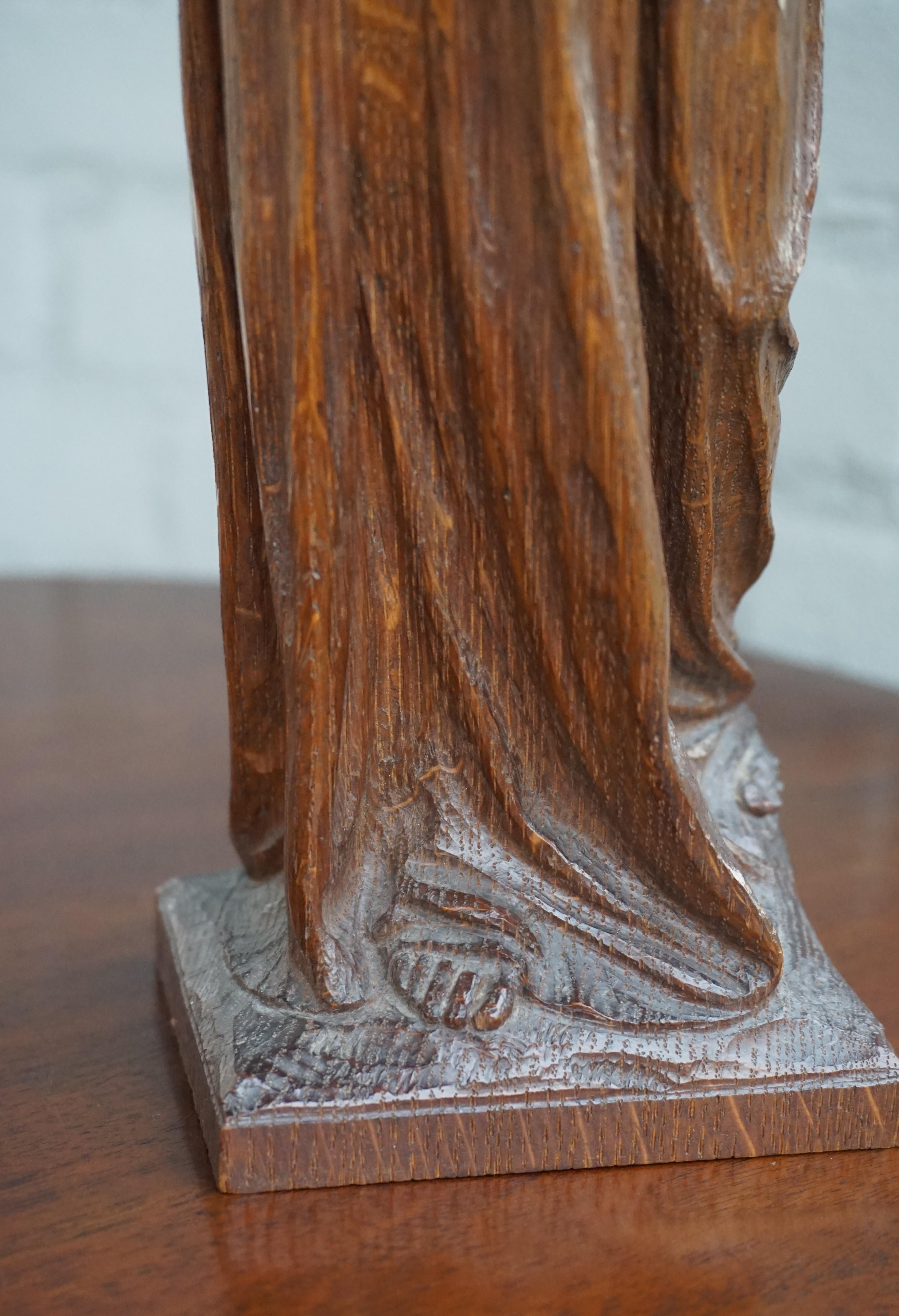 Antique and Hand Carved Sculpture of Our Lord & Teacher Jesus by Bruno Gerrits 5
