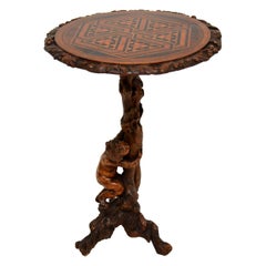 Antique Hand Carved Side Table