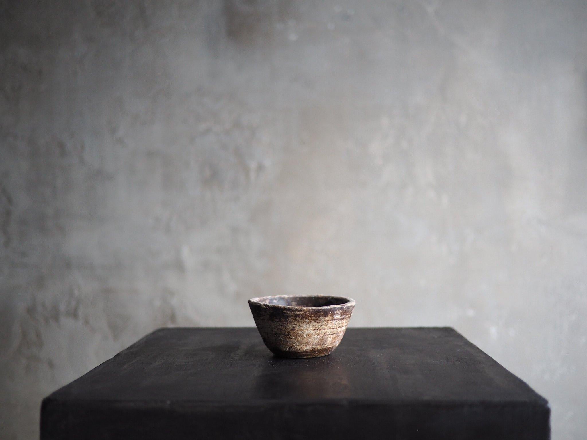 Antique Hand Carved Stone Bowl, 19th Century In Distressed Condition In Melville, NY