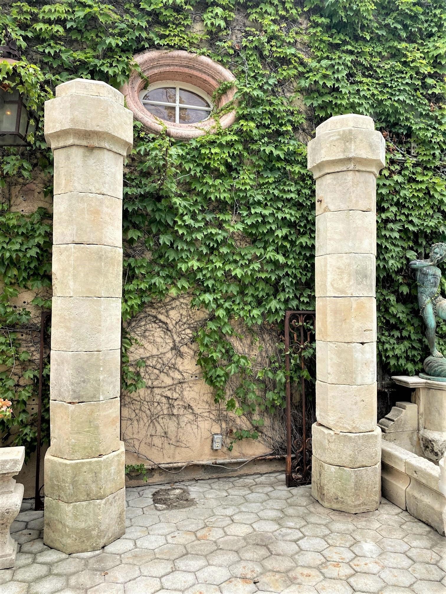 stone pillars for gardens