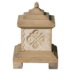 Antique Hand Carved Stone Sarcophagus