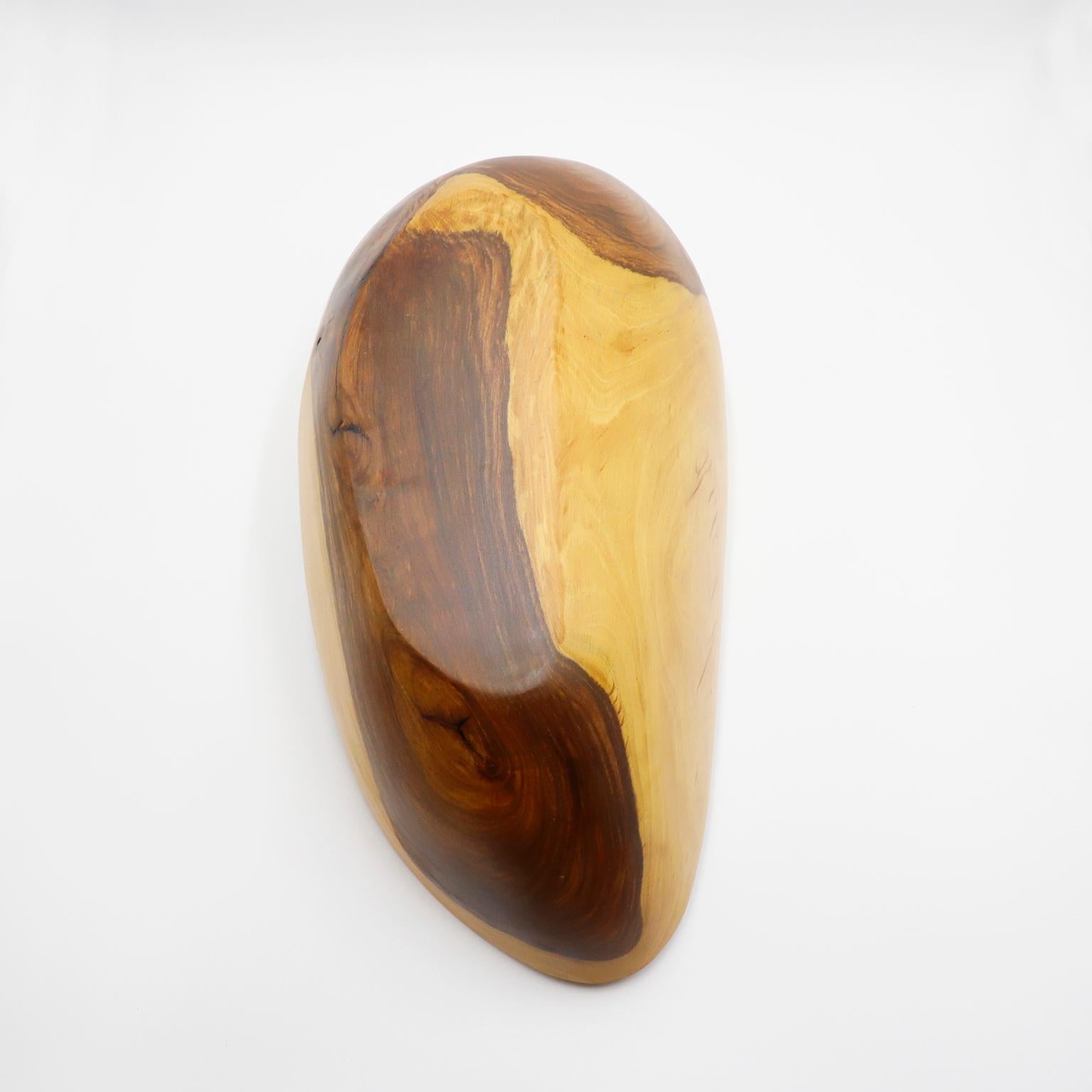 Late 20th Century Antique Hand-Carved Tropical Wood Bowl For Sale
