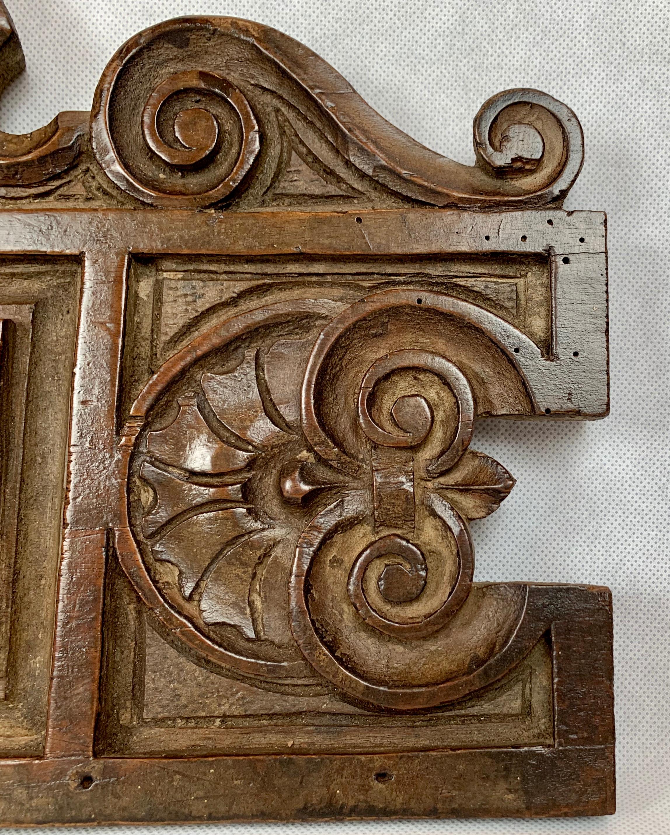 American Hand Carved Walnut Panel-19th century In Good Condition In West Palm Beach, FL
