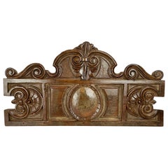 American Hand Carved Walnut Panel-19th century